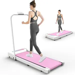 Walking Pad Treadmill with Incline, 2 in 1 Portable Foldable Under Desk Walking Pad with Handle Bar & Remote Control for Home/Office, 300 lbs Capacity & 10% Incline