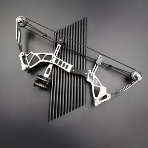 9.5 '' Mini Compound Bow And Arrow Set , Stainless Steel Compound Bow +12 PC Arrows + Target Paper + Wrench,  RH/LH Hunting Practice Archery Entertainment Fun Man Gift