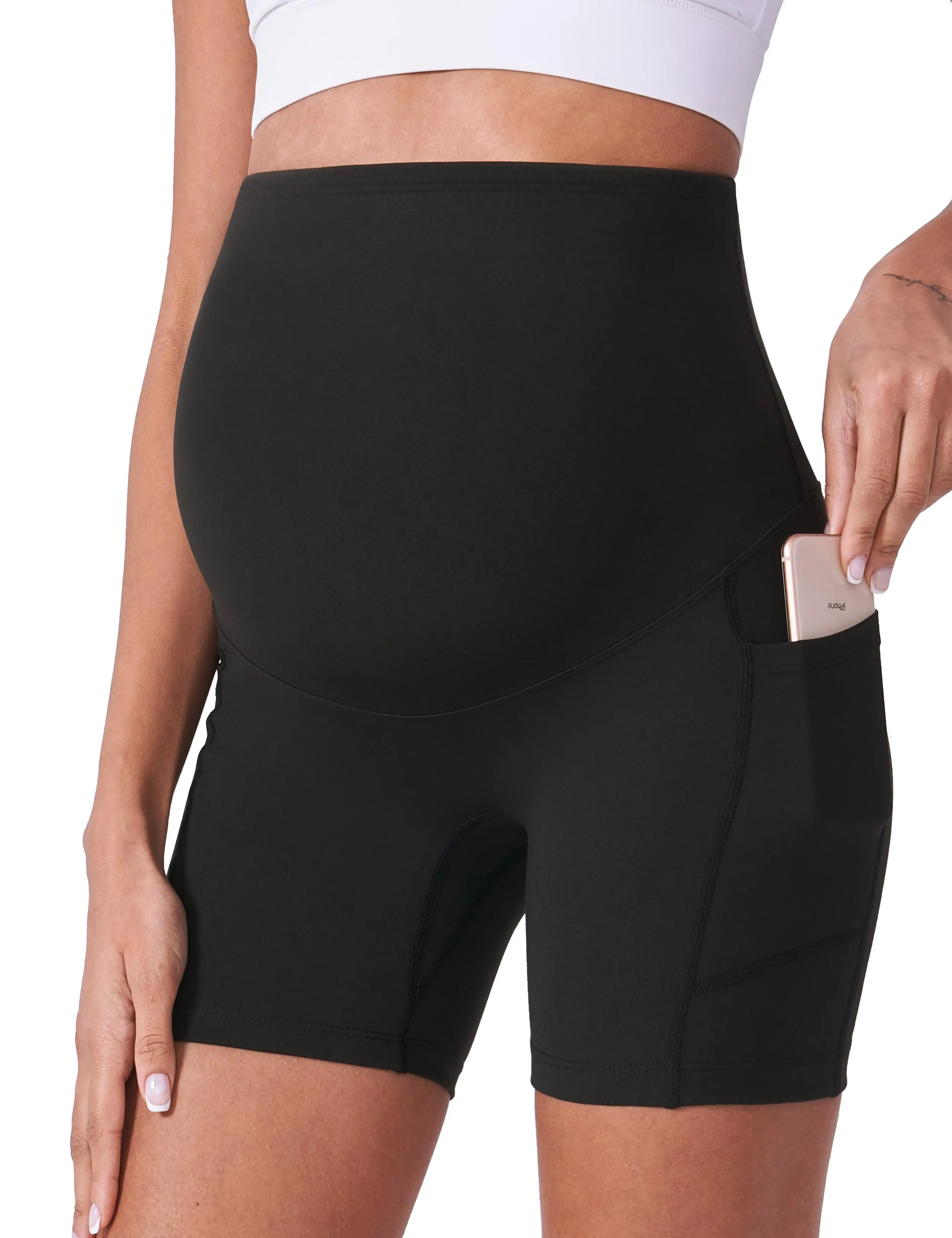 POSHDIVAH Maternity Shorts for Women Over Belly Biker Workout Yoga Active Summer Pregnancy Running Short Leggings 5" pregnancy supply summer clothes cute outfits Summervibes