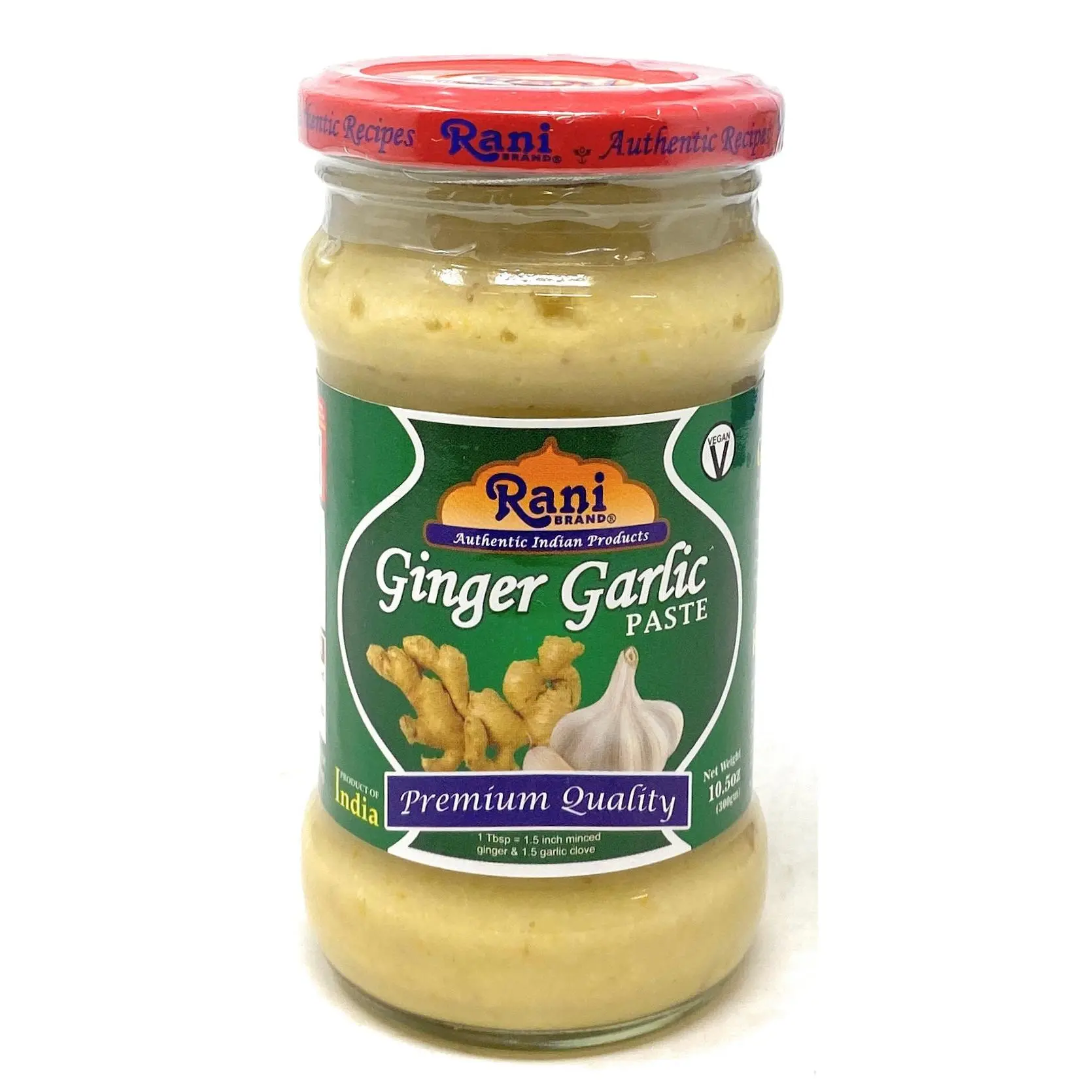Rani Ginger Garlic Cooking Paste 10.5oz (300gm) ~ Vegan | Glass Jar | Gluten Free | NON-GMO | No Colors | Indian Origin