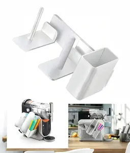 3-in-1 Side-Mounted Cup Organizer for Ninja Slushie Machine FS299 FS300 FS301 Side-Mounted Holder for Cups Lids & Straws Storage Accessories for Ninja Slushie Machine