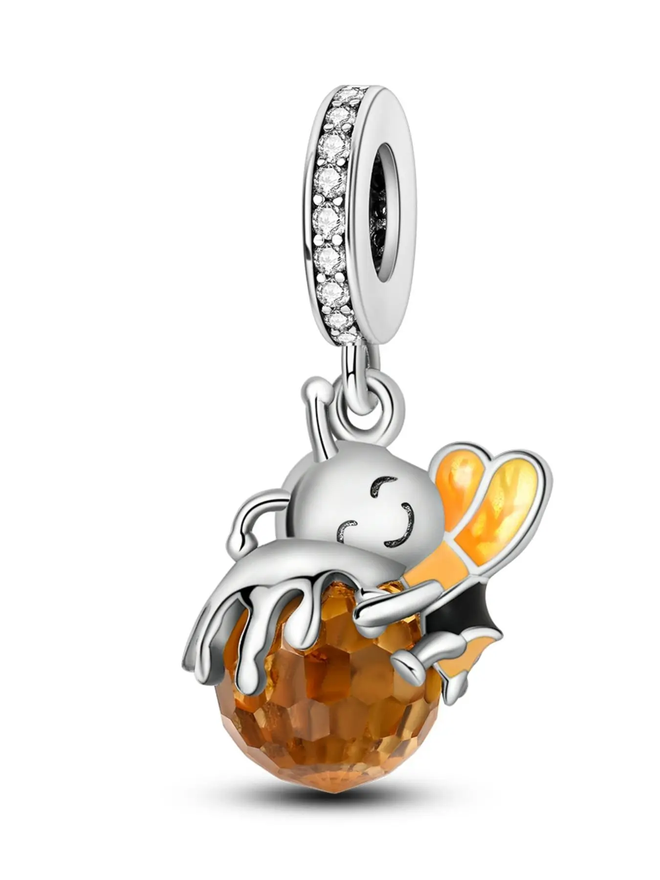 Cute Bee & Honey Pot Design Pendant, Rhinestone Decorated Pendant for Women & Girls, Diy Jewelry Making Supplies, Diy Jewelry Accessories for Necklace and Bracelet for Holiday Engagement Gift, Charms, Bee Pendants