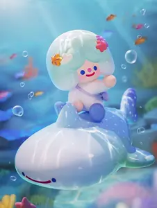 【Live Unboxing】[FINDING UNICORN] RICO-200% HAPPY RUNNING with WHALE SHARK RICO Collection Figurine Toys for Modern Home Decor, Collectible Art Toy Cute Figures Desktop Ornament Collectible Toys Birthday Gifts