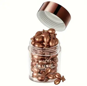 45Pcs Retinol Eye Serum Capsules, Sadoer Retinol Eye Cream Capsules - Moisturizing Eye Cream for All Light Beige Types, Hypoallergenic Collagen Eye Care with Retinol & Glycerin Capsules