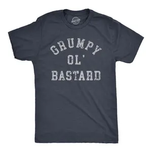 Mens Grumpy Ol Bastard T Shirt Funny Cranky Grouchy Old Joke Tee for Guys Mens Funny T Shirts Cool Vintage Fashion T-Shirt Gift Classic Menswear Funny offensive Short Sleeve Novelty Tees for Guys Navy -