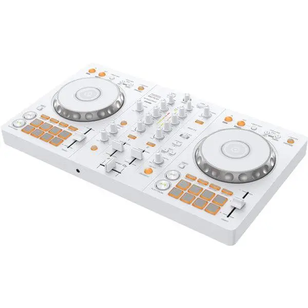 Pioneer DJ DDJ-FLX4 2-deck rekordbox and Serato DJ Controller - White, Limited Edition
