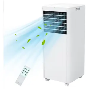 8000 BTU Portable Air Conditioner with Remote Control & Timer | Portable AC Unit with Window Kit, Wheeled Design for Apartment, Stand Alone Cooling