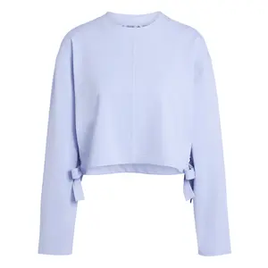 adidas Womens Yoga Cover Up Crew Neck Sweatshirt Casual - Purple