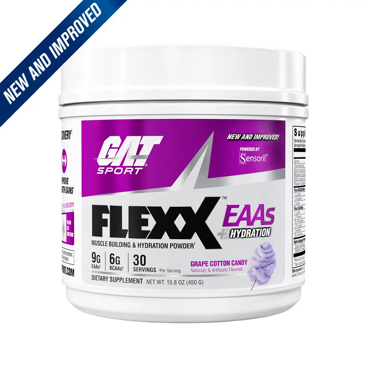 GAT SPORT FLEXX EAAs & Hydration Powdered Beverage Mix, Fitness Energy Supplement with Natural Supplements & Protein for Nutritional Support