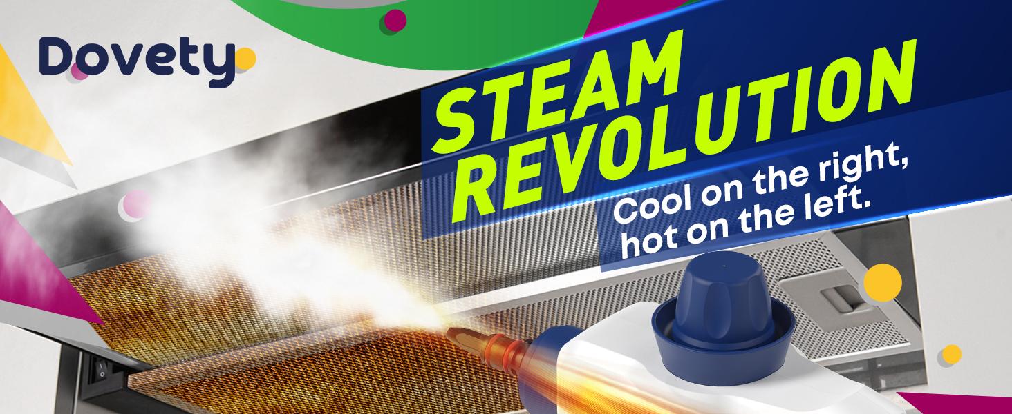 Dovety Steam Cleaner, Pressurized Handheld Steam Cleaner for Home with 12pcs Accessories & Safety Lock, Multi-Surface & Powerful Home Use Steamer for Cleaning,Bathroom, Window, Grime, Grease Safetylock  Powerfulsteamcleaner Chemicalfree