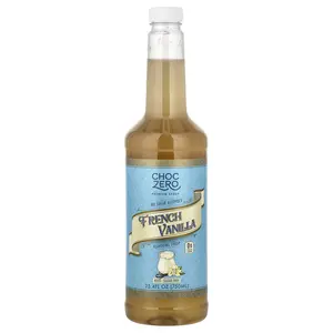 ChocZero Premium Syrup, French Vanilla, Sugar Free, 25.4 fl oz (750 ml)