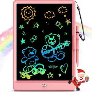 Dual Battery LCD Writing Board LCD Writing Tablet for Kids 10 Inch Colorful Toddler Drawing Tablet Reusable Doodle Board Electronic Drawing Pads Educational and Learning Kids Toys for Girls(Pink) Digital Products Protection Birthday
