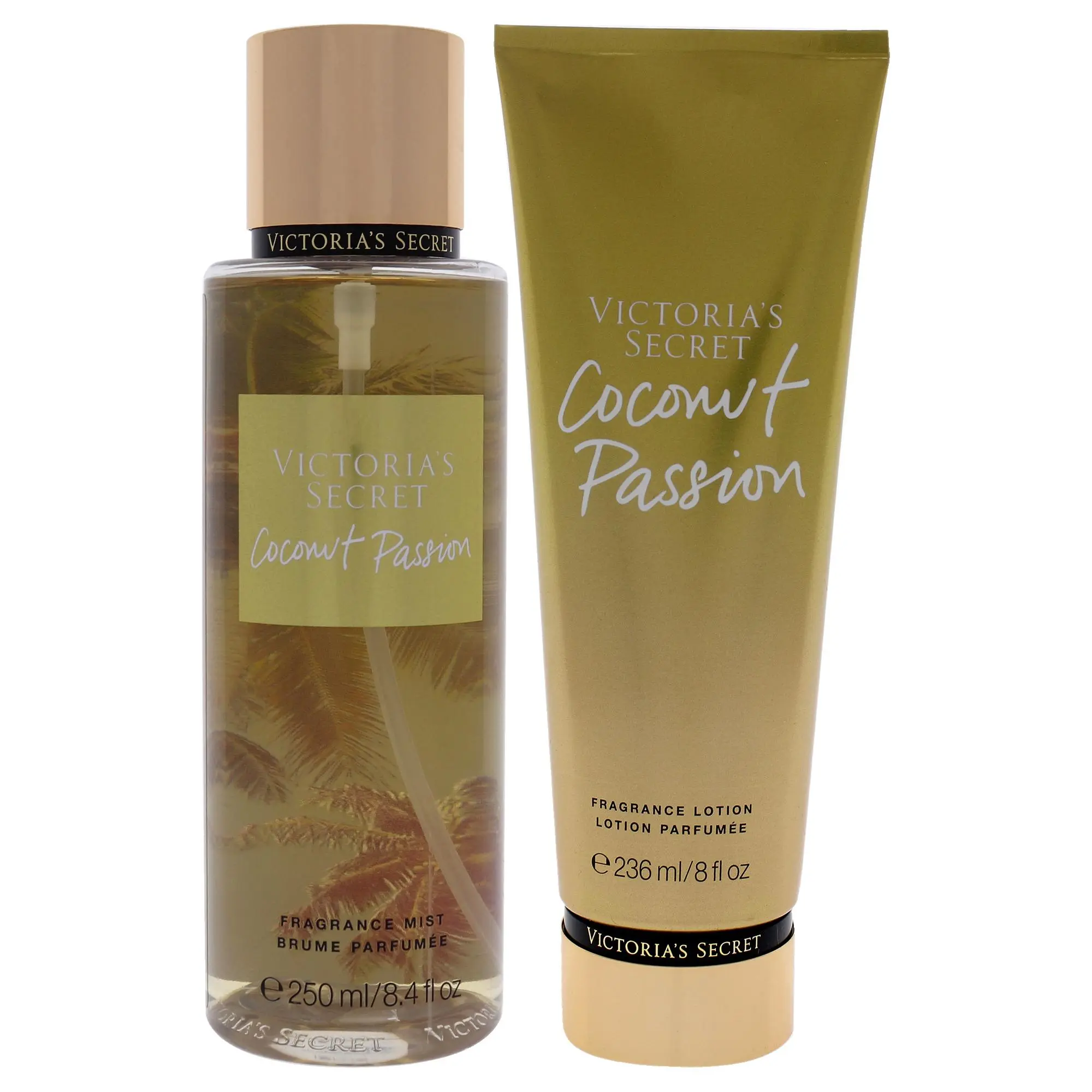Coconut Passion by Victorias Secret for Women - 2 Pc Kit 8.4 oz Fragrance Mist, 8 oz Body Lotion