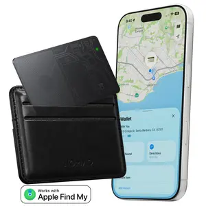 NOMAD Find My Wallet Tracker Card - Rechargeable GPS Tracker for Wallet | Apple Find My Compatible | Ultra Thin Tracking Card | Carbide (Black)