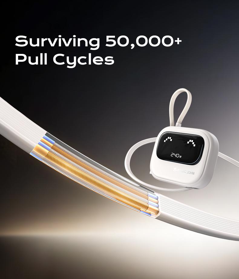 MAGIC JOHN 4-in-1 Retractable USB Charging Cable – 240W Fast Charging & Data Sync | Compatible with iPhone & Android | Retractable CarPlay Cable MAGIC JOHN 4-in-1 Retractable USB Charging Cable – 240W Fast Charging & Data Sync | Compatible with iPhone & Android | Retractable CarPlay Cable