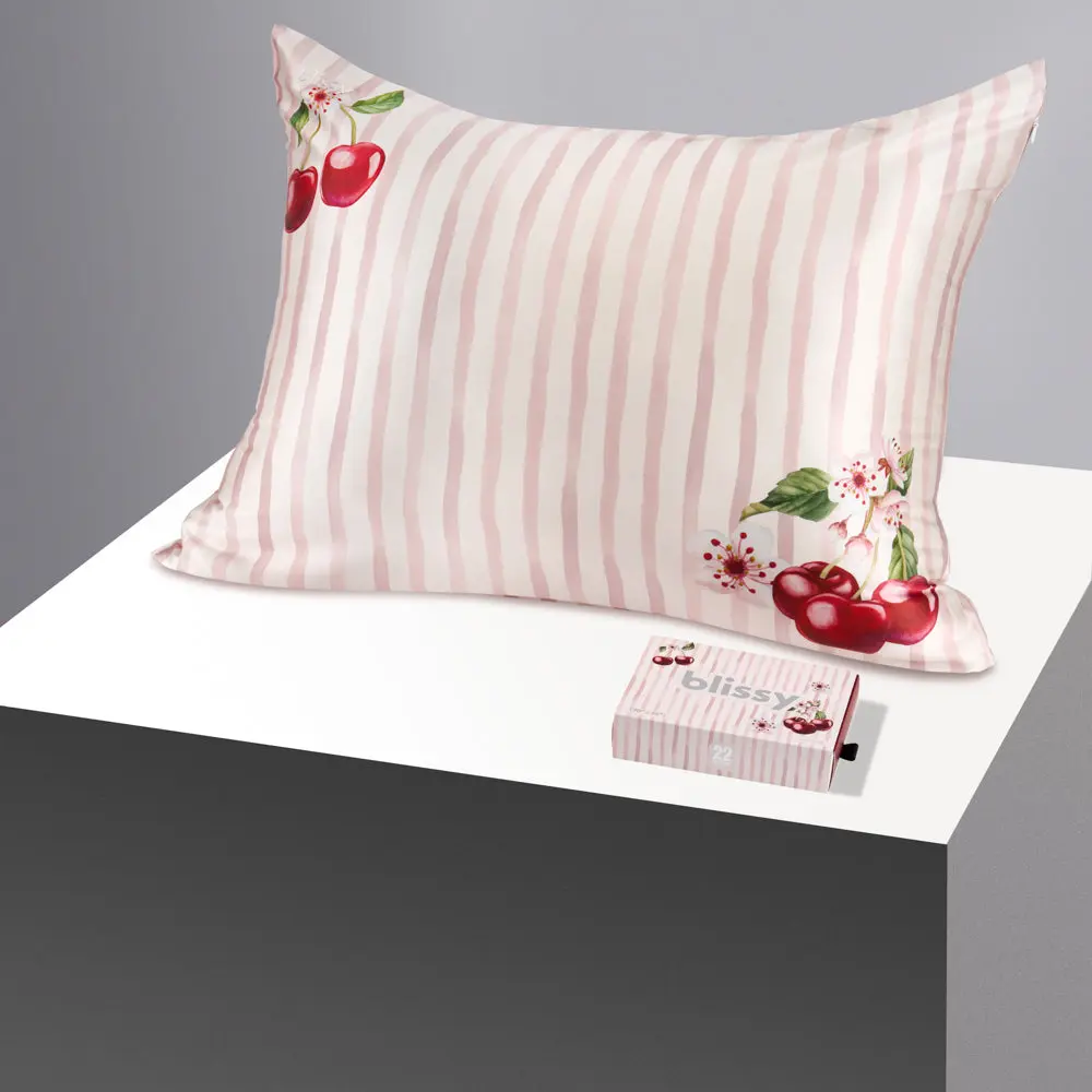 Blissy Botanics Silk Collection – Pillowcase, Sleep Mask & Scrunchies – 100% Mulberry Silk