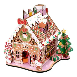 Hands Craft Hello Kitty Gingerbread House Wooden Puzzle Kit