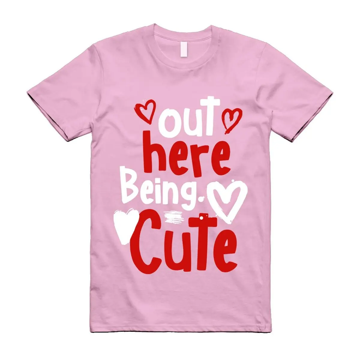 Men's Classic Streetwear T-Shirt, Pink & Red Valentine's Design, Unisex Sneaker Matching Short-Sleeve Top, Basic, Tops, Fabric, Long Sleeve, Print, Hoodie, Sweatshirt, Pocket, Loose, Menswear, Pullover, Shortsleeve, Tee, Cotton