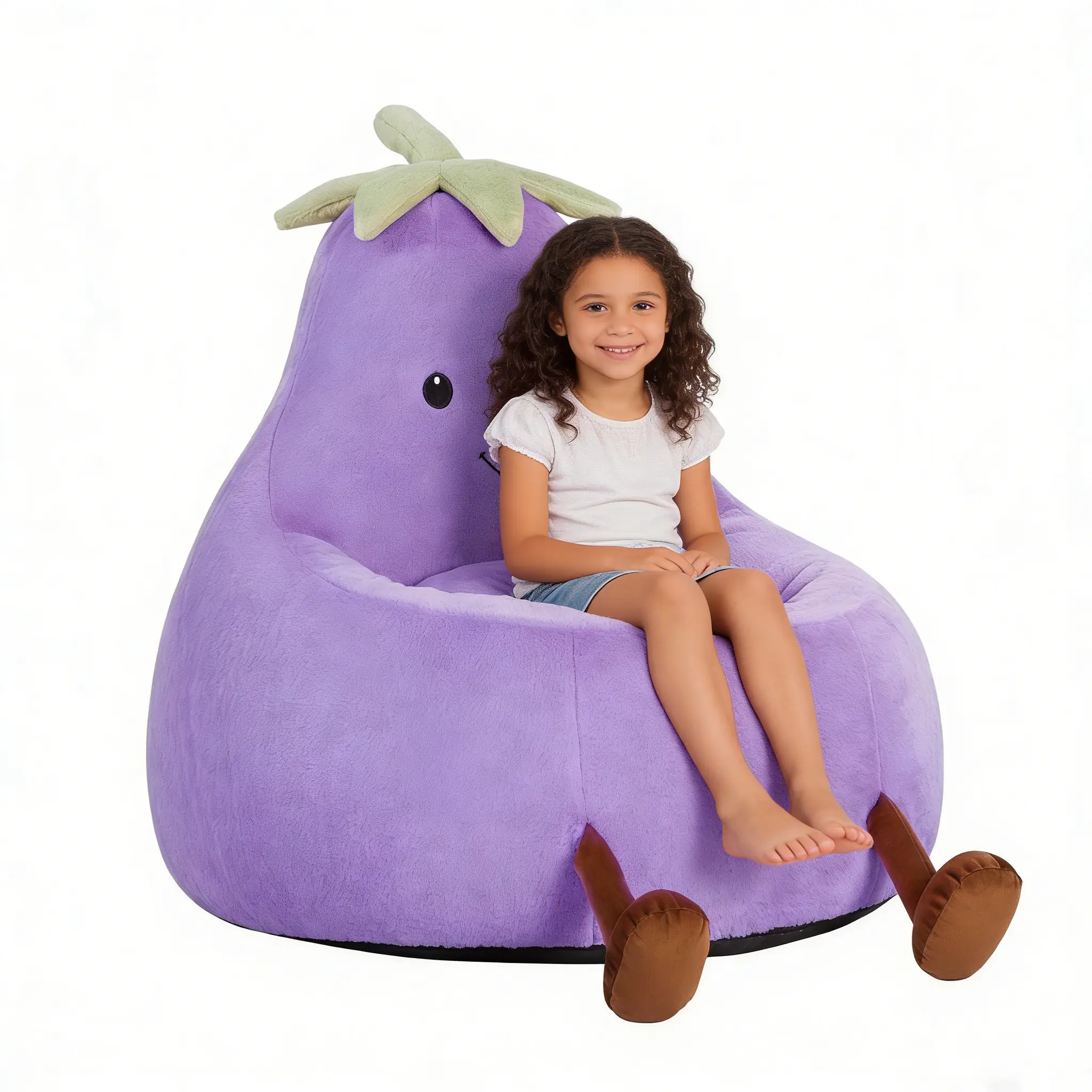 Eggplant Snuggle Chair for Kids & Parents - Couch for Floor, Portable & Washable, Perfect Reading Nook Eggplant Snuggle Chair for Kids & Parents - Couch for Floor, Portable & Washable, Perfect Reading Nook