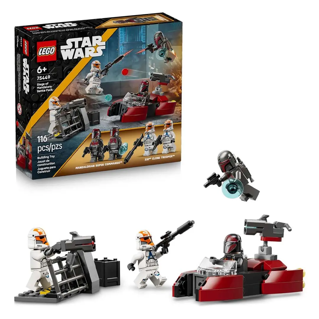 LEGO Star Wars Siege of Mandalore Battle Pack (75449) Brick Kit - Building Model Kit, Interactive Battle Setup, Progress Tracking Set for Classic Building Toy Enthusiasts