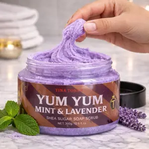 TINA TONER Yum Yum Papaya & Carrot Scrub for Gentle Exfoliation and Skin Firming 300g Bodycare Cleanser