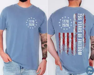 Comfort Colors Retro Usa 250 Shirt, 250 Years of Freedom, Celebrate 250th Anniversary Shirt Usa Flag Tee 4th of July Shirt Patriotic Gift