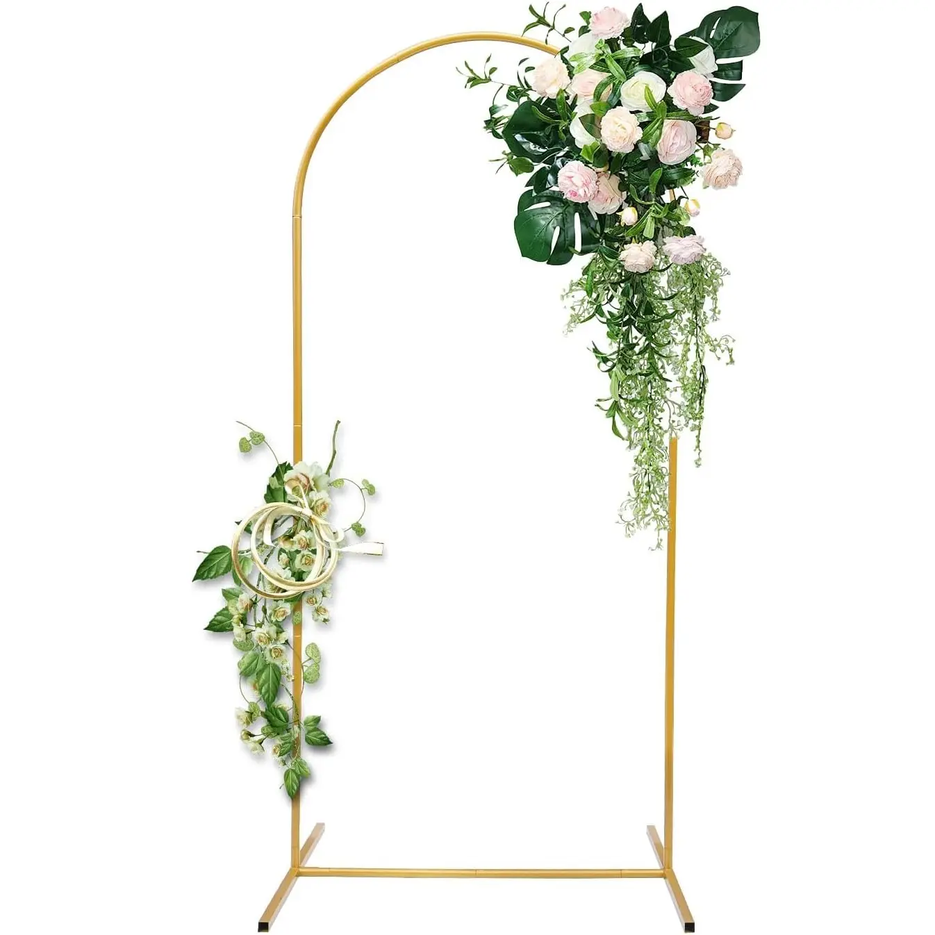 Metal Wedding Arched Backdrop Frame - 6 ft Arch with Stand, Elegant Round Tube, Stable Event Props for Wedding, Party Decoration (Home & Festive Party Supplies)