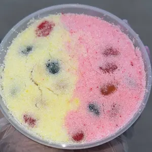 8oz container of our Lemon/watermelon Sour Dour Bites - Sweet Snack Vibrant Chewy Gusher Candies with Tangy Sour Coating & Fruity Gel Filling in Fruity Flavors