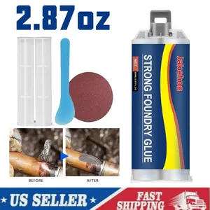 Strong Foundry Glue AB Metal Glue Heavy Duty Weld Repair, High Strength Industrial Metal Repair Adhesive, Heat Resistant Bonding Sealant for Metal, Plastic, Ceramic & Various Repairs, Long Lasting Quick Fix Weld Glue 85ml