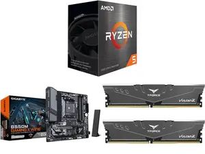 CPU Motherboard Memory Combo -  AMD Ryzen 5 5500 Bundle with  GIGABYTE B550M GAMING X WIFI6  and Team Group TLZGD416G3600HC18JDC01