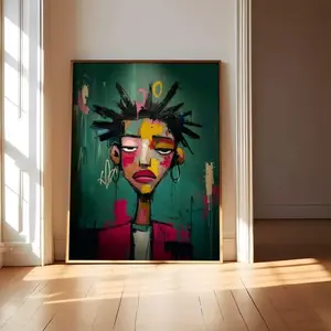 African American Black Woman Abstract Art Print, All Sizes