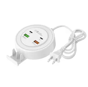 Desktop Charging Station Multiport Fast Desktop Charging Hub, 2 PD Type C 2 USB for Phone/Tablet for iPhone/iPad/Samsung/Google Pixel/LG