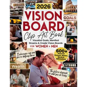 2026 Vision Board Clip Art Book | 600+ Manifestation Images - Paperback