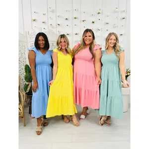 Bright Beginnings Midi Dress in Multiple Colors