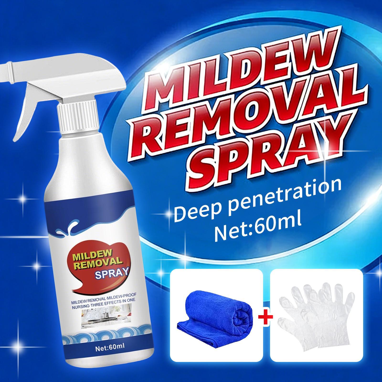 Highly Instant Mold and MildewStain Remover Spray 60ml for Washing Machine Seal | Bathroom Grout | Kitchen Sinks, Prevents Mould Regrowth, Household Essentials