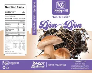 Djondjon Haitian Dried Mushroom 100% Natural Dry Flavor
