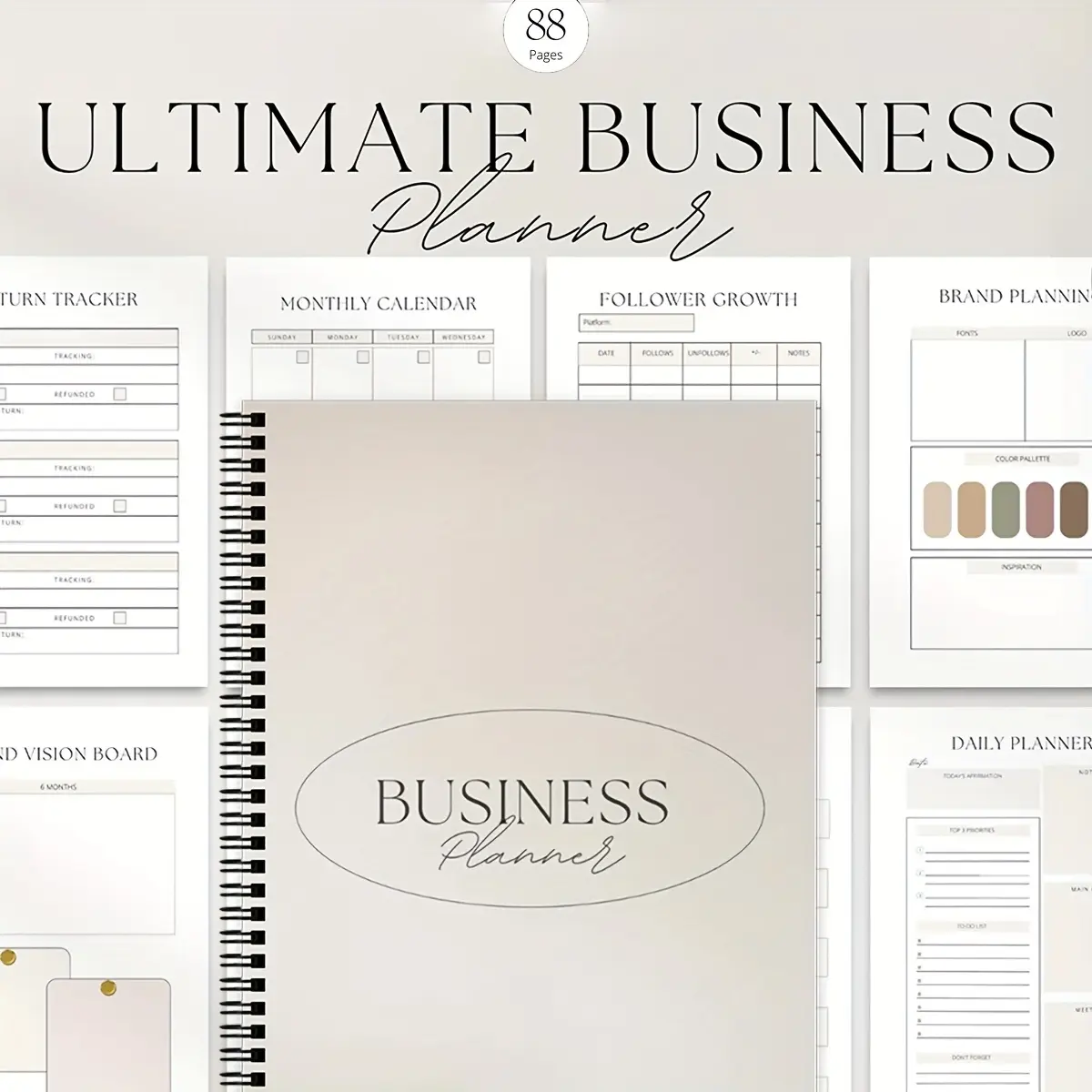 Business Planning Notebook, Goal Setting Journal, Creative Management Planner, Business Development Record Book, Business Planning Diary, Productivity Planner, Office Planner, Corporate Planner