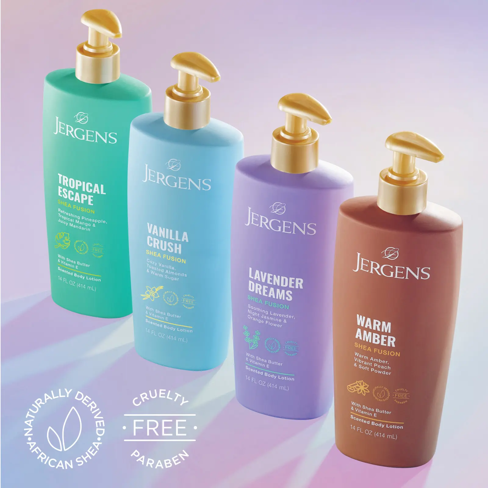 Jergens Shea Fusions Body Lotion 2 Pack Bundles - 14oz Jergens Shea Fusions Body Lotion 2 Pack Bundles - 14oz