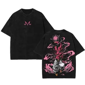 Heavy Limited Majin Buu - Dragon Ball Anime Double Printed Tee Unisex Oversize Anime Manga Heavyweight Cotton T-Shirt Gift for Anime Fan Anime Lover