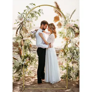 Minetom 7.2FT Sturdy Metal Wedding Arch Backdrop Stand with Premium Spandex Cover for Birthday Party Baby Shower Graduation Ceremony Decoration White