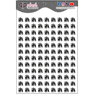 Reading Book Shelf Tracker Icon Planner Stickers, Reading Book Shelf