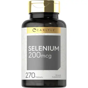 Carlyle Selenium Supplement 200mcg | 270 Tablet Capsules | Essential Trace Mineral | Vegetarian, Non-GMO, Gluten Free