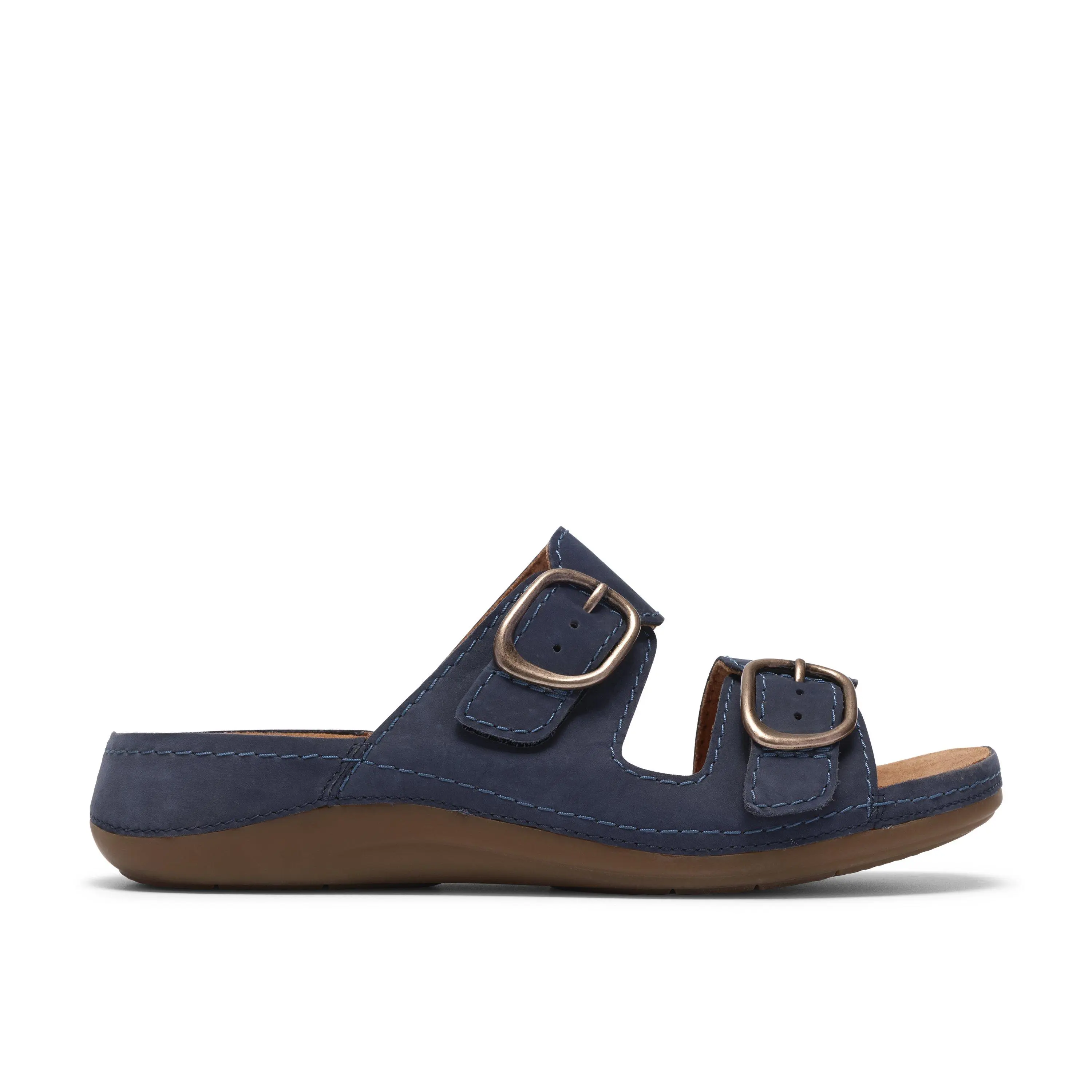 Clarks Womens Cecily Step Flat Sandals,Sliders