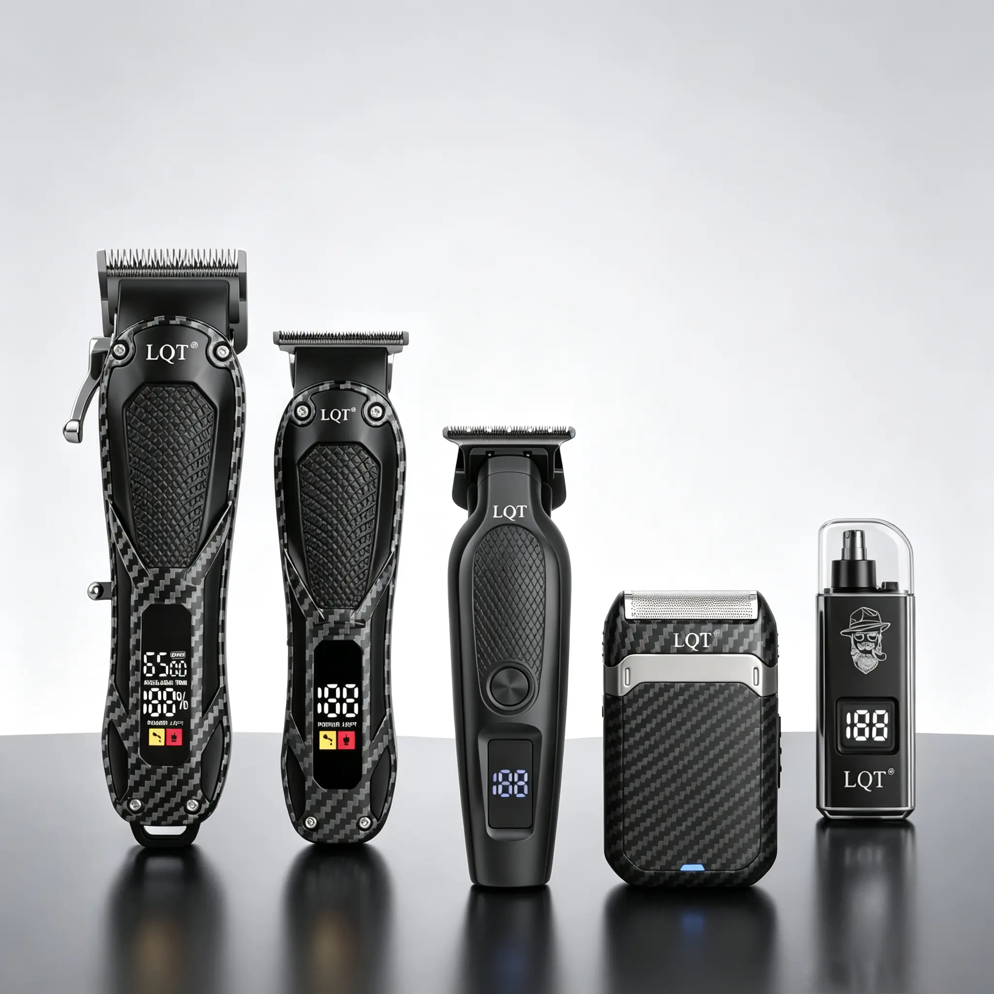 Men’s 5-in-1 Grooming Kit - Cordless Barber Equipment with Rechargeable Precision Cutter Hair Trimmers & Clippers, Smart LCD Display, ABS Plastic Build for Professional Use,back to school,back to school haul