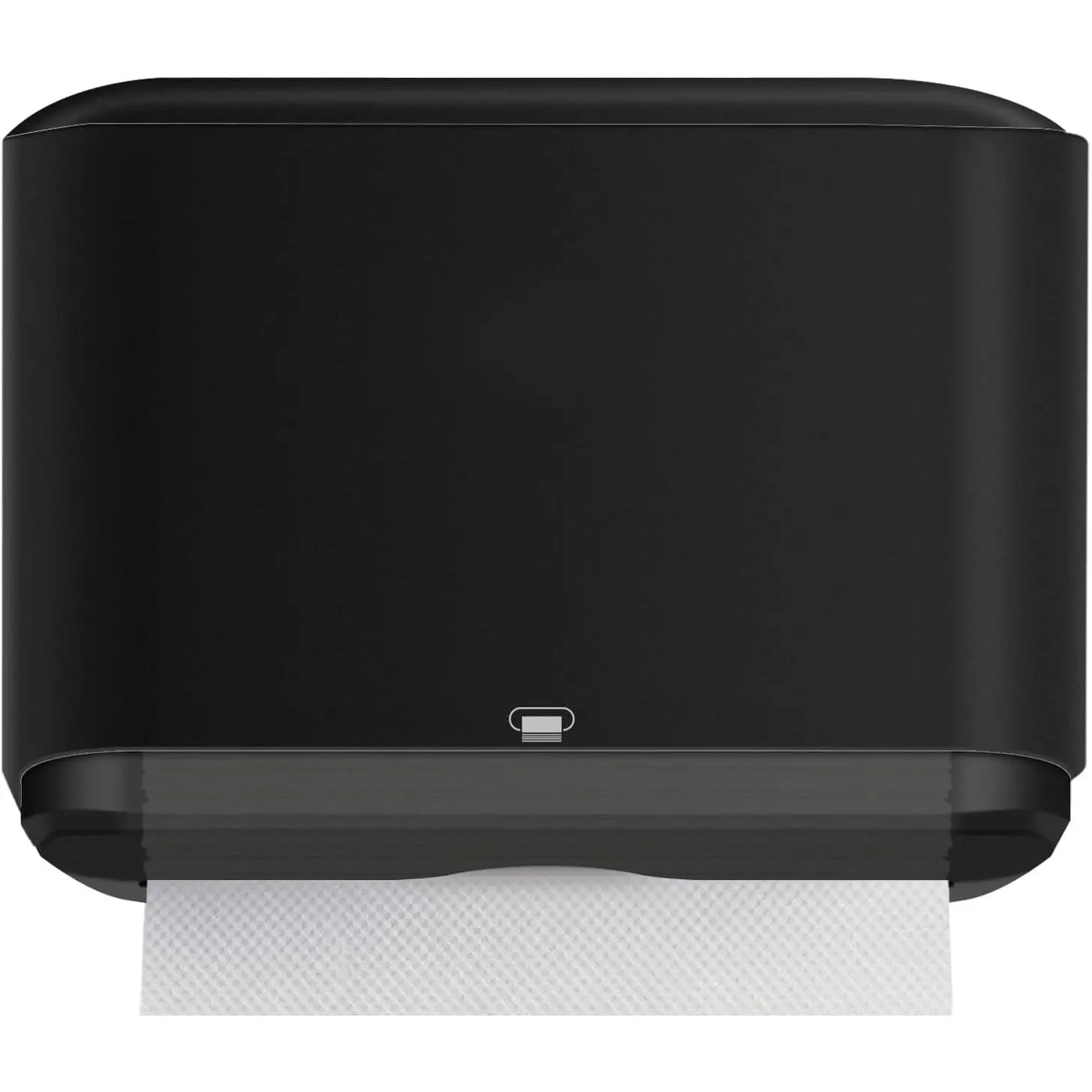 Paper Towel Dispenser Wall Mount, Multifold Paper Towel Holder Adhesive Hand Towel Dispenser for Bathroom Kitchen Commercial, Black