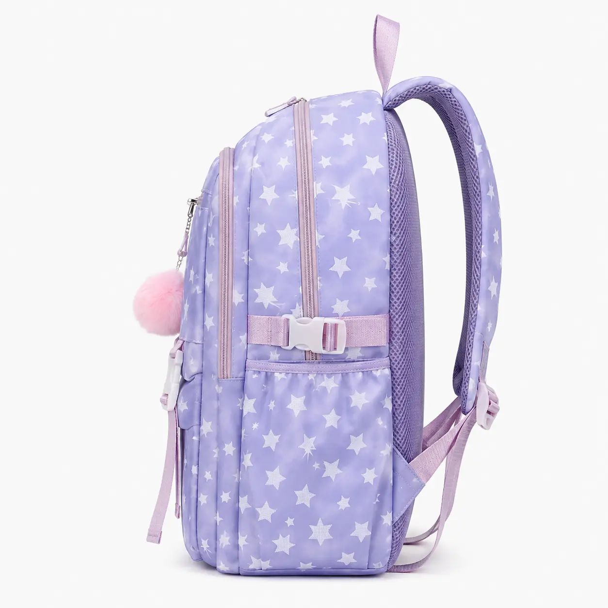 A high-capacity tool backpack featuring a cute pink star pattern—a favorite among girls—making it a perfect choice for campus life and everyday use