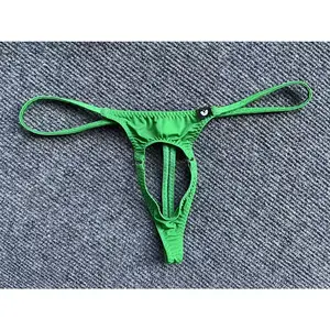 No Cover Men's Hollow-Out Low-Waist Ice Silk & Lightweight  Elastic & Breathable underwear