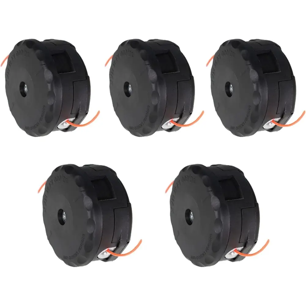 5-Pack Value Universal String Trimmer Heads (5 x Trimmer Heads, 5pcs) - Compatible with Echo Models (Speed Feed 400/225/210/2100, SRM 200/225, GT 225, PAS210/211/225), Shindaiwa C230/22t & Weed Eaters, Ideal Father's Day Gift