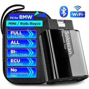KINGBOLEN SOLOSCAN Automatriz OBD2 Scan Tool for BMW/Mini/Rolls Royce - Advanced Bi-Directional Control, Full System Bluetooth Diagnosis, All Resets, ECU Coding, Auto VIN+4-in-1 Live Data Graph, Lifetime Free WiFi Update Car Code Reader, Wi-Fi
