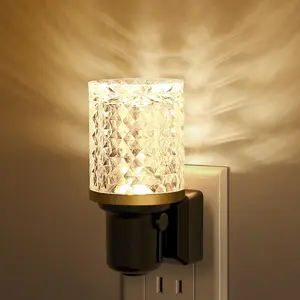 DORESSHOP Crystal Diamond Acrylic LED Night Light with Auto Dusk to Dawn Sensor for Bedroom, Hallway, Kitchen, Bathroom, Living Room as Home Decor & Gift for Girlfriend, Mom
